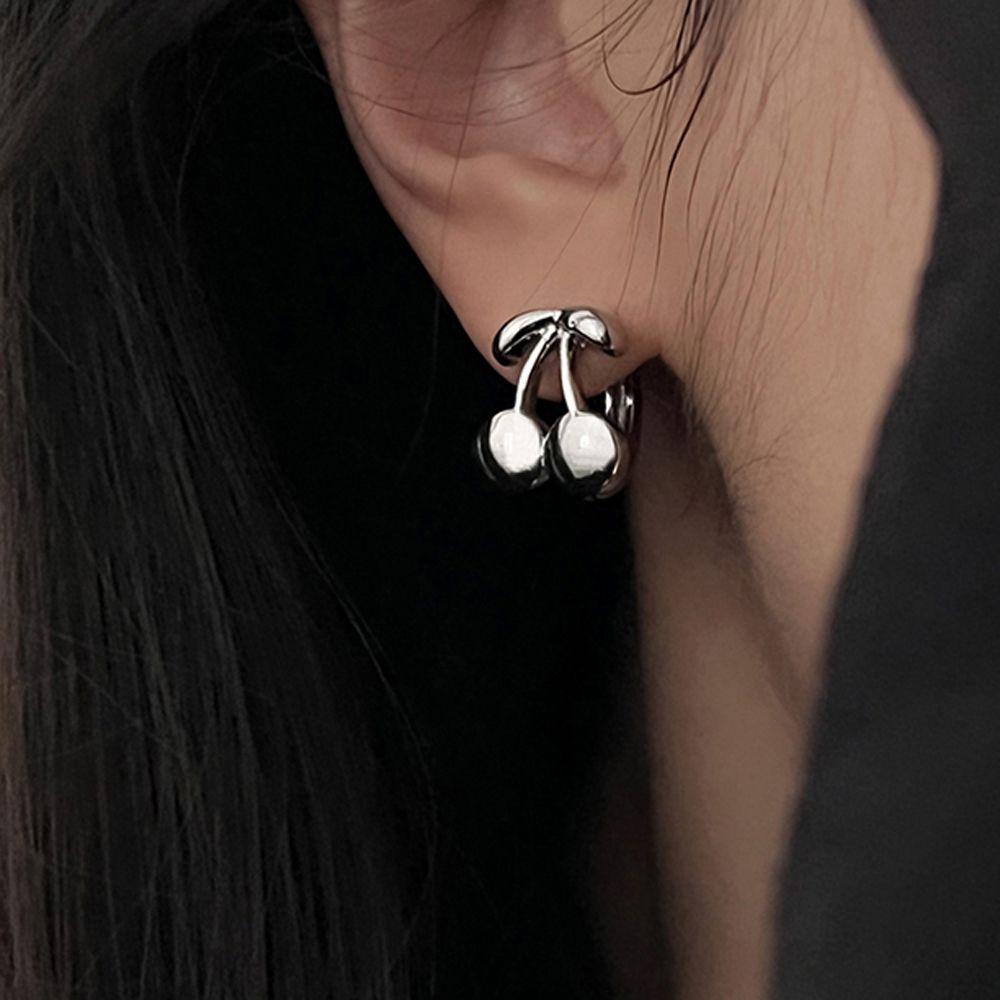 JARRED Bông Tai Hình Trái Cherry Đơn Giản Phong Cách Retro Thời Trang Cho Nữ