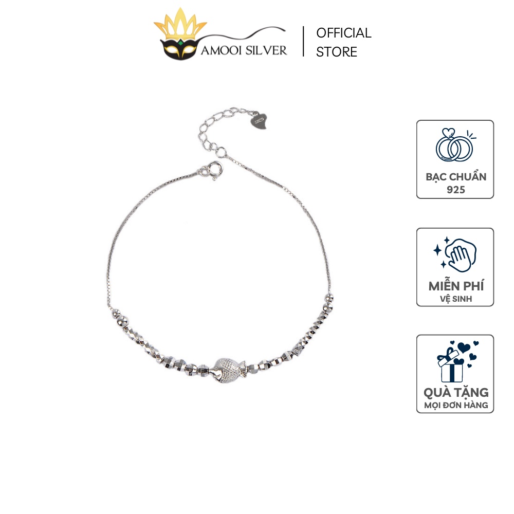 Lắc chân bạc S925 cá chép - Amooi Silver AC46