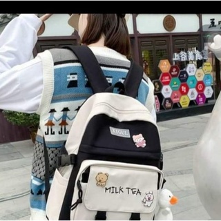 BALO MILKTEA IN STICKER VẢI BỐ