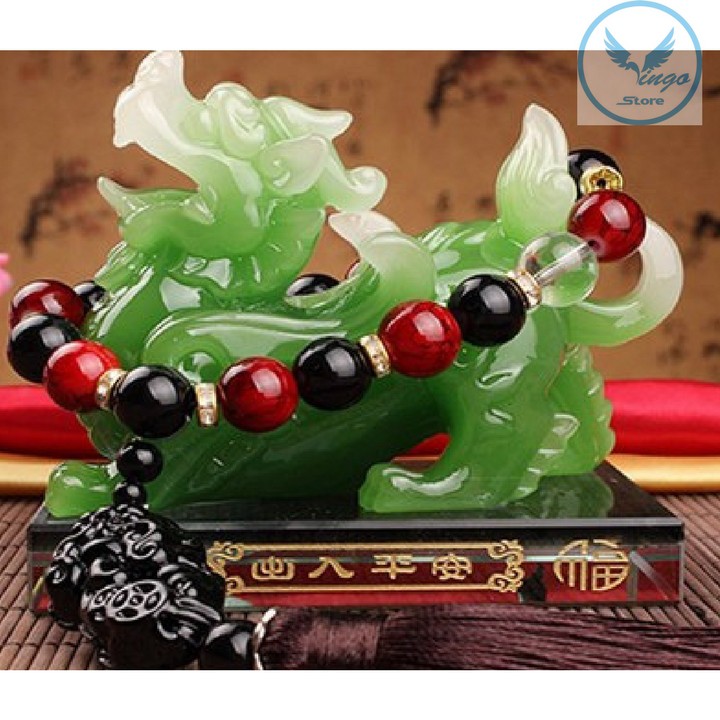 Kỳ lân đá xanh phong thủy may mắn