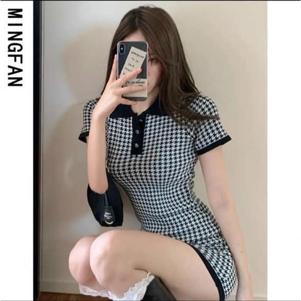 Váy len ziczac cài cúc cổ 2 màu mới (kèm ảnh thật,video) | BigBuy360 - bigbuy360.vn