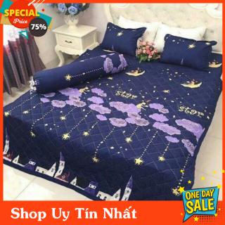 Bộ chăn ga gối - drap giường cotton poly sao rơi shopgiadunguytin