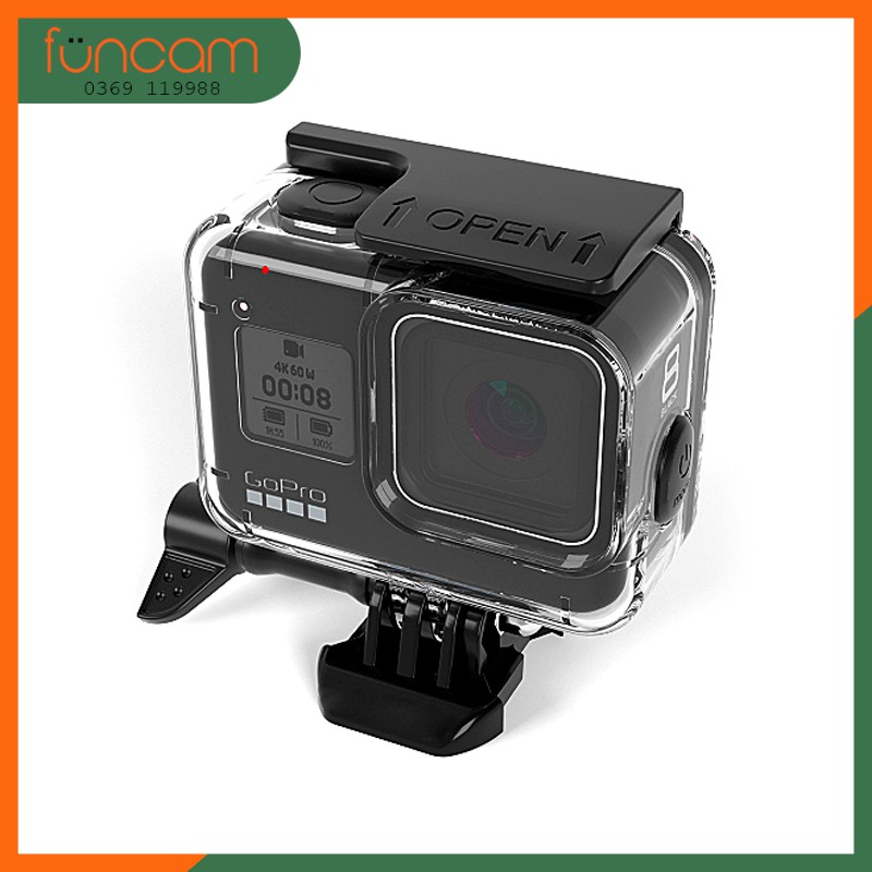 Vỏ chống nước Gopro 8 Black (phím bấm cao su) | BigBuy360 - bigbuy360.vn