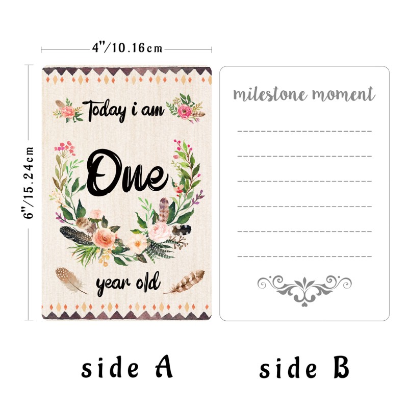 Set 12 Tấm Thiệp Tháng Tuổi Cho Bé Chụp Ảnh