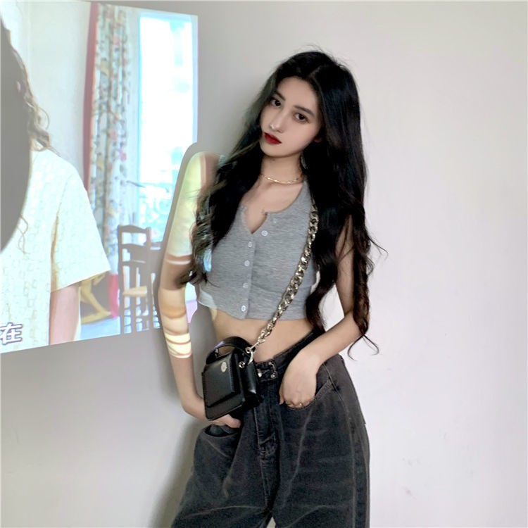 Áo Hai Dây Ôm Dáng Phong Cách Hàn Quốc Thời Trang Mùa Hè Cho Nữ | BigBuy360 - bigbuy360.vn