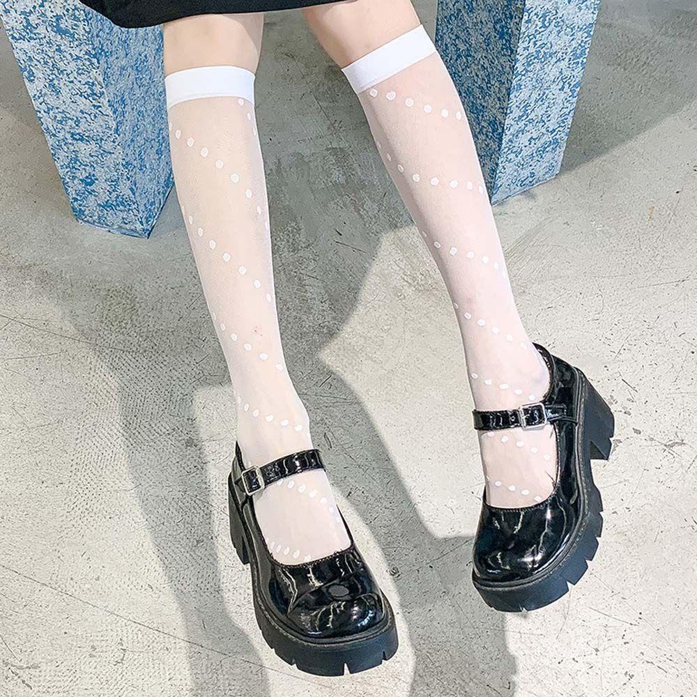 IVORY Vớ Dài Co Giãn Phong Cách Lolita Ngọt Ngào Cho Nữ