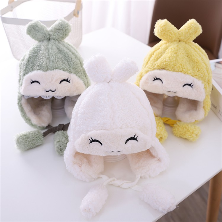 Mũ lông ấm áp phong cách hoạt hình thu đông cho bé