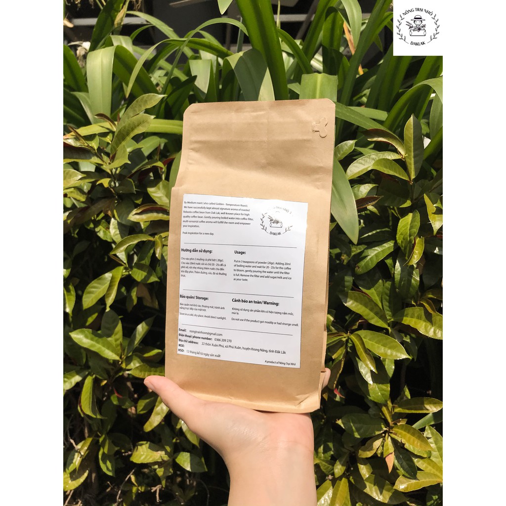 1KG Cà phê rang xay Robusta 100% Rang Mộc Nguyên Chất Coffee bột rang xay pha phin pha máy ĐẮK LẮK