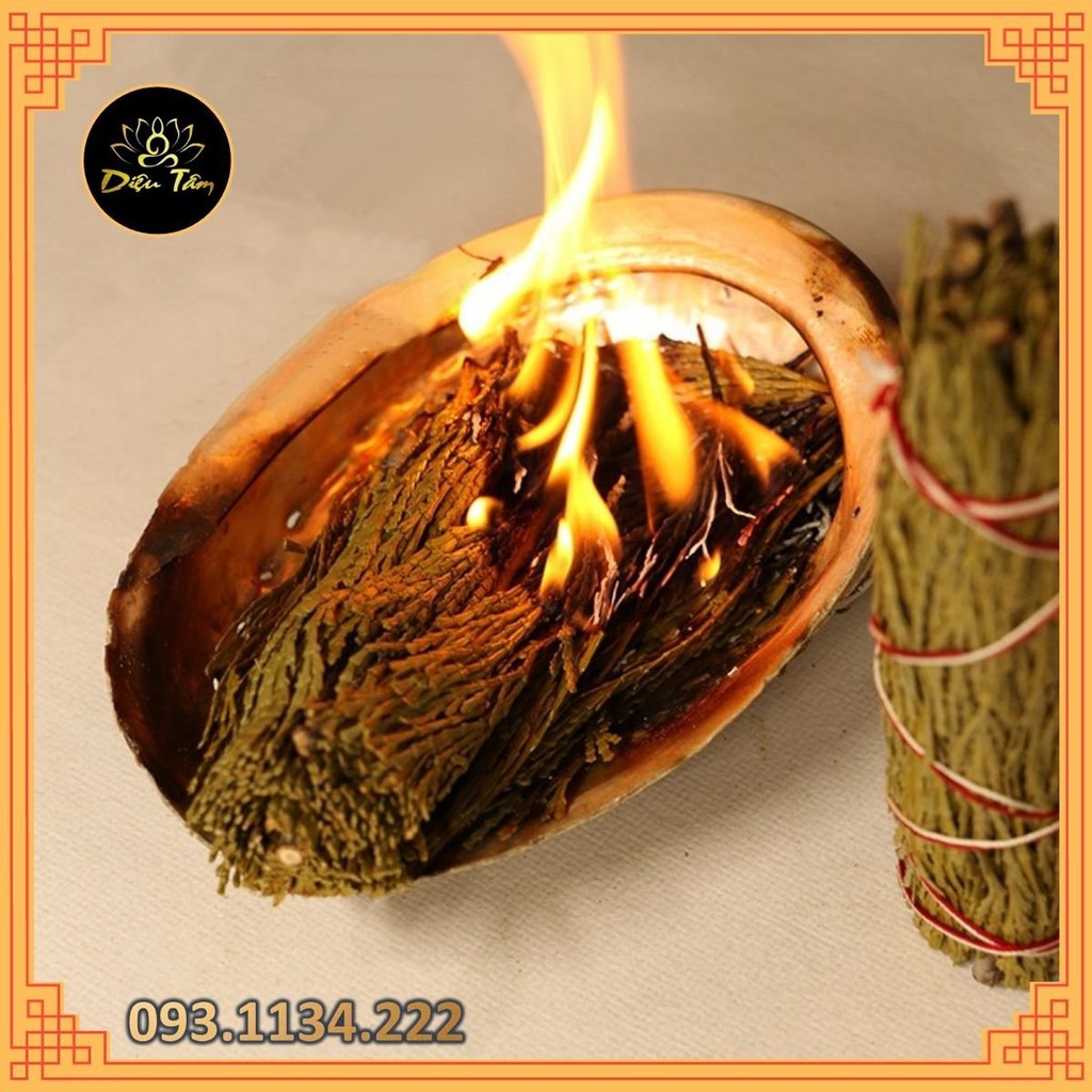 bó lá tuyết tùng (Cedar Smudge) xông nhà