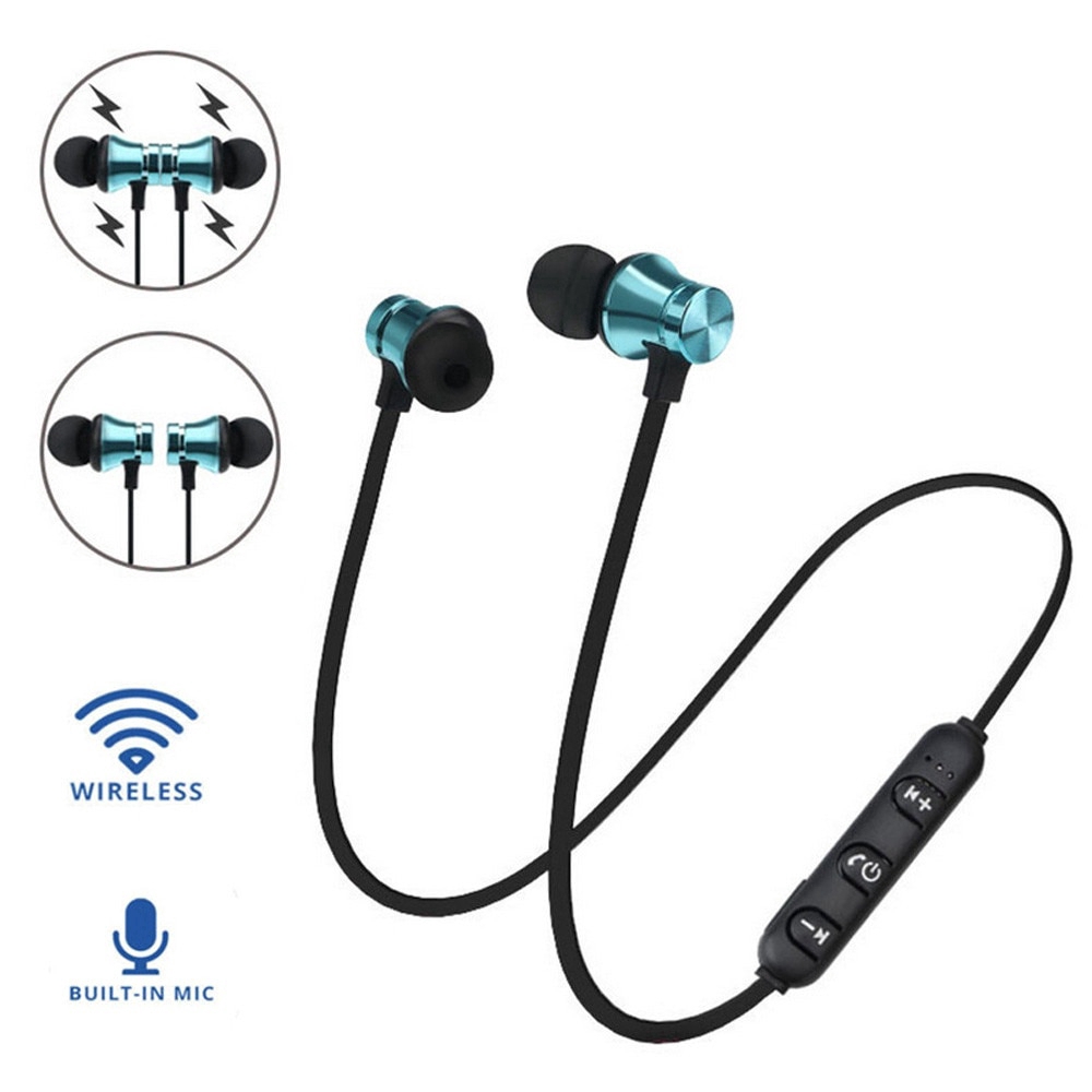 Magnetic Bluetooth 4.2 Headset XT11 Sport Running Wireless In-Ear Earphone Handsfree Headphones With Mic For Smartphones