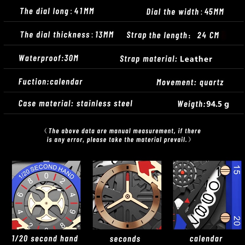 Đồng hồ nam LIGE Đồng hồ chống nước cho nam thời trang thể thao Chronograph Quartz Đồng hồ đeo tay nam có hộp