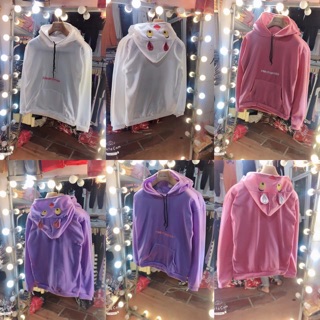 Áo hoodie tai gấu