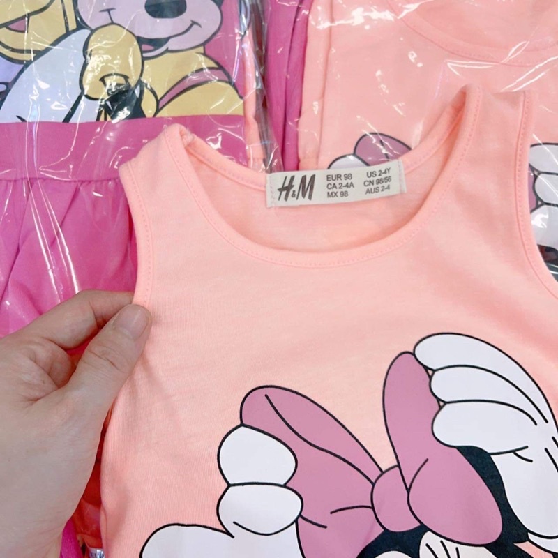 Set 2 váy mickey bé gái