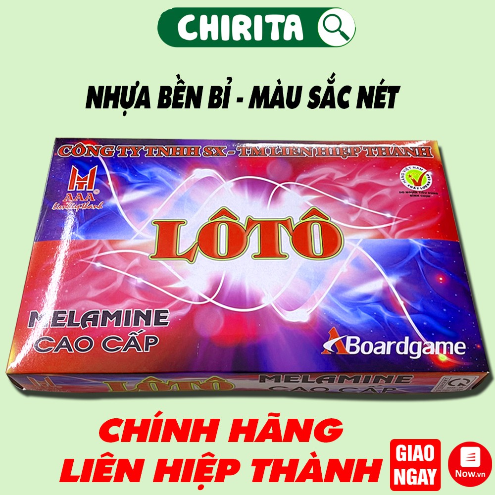 Đồ Chơi Giải Trí - Bộ Cờ Lô Tô Liên Hiệp Thành (90 Số) Giấy Và Melamine Cao Cấp, Boardgame, Đồ Chơi Gia Đình CHIRITA