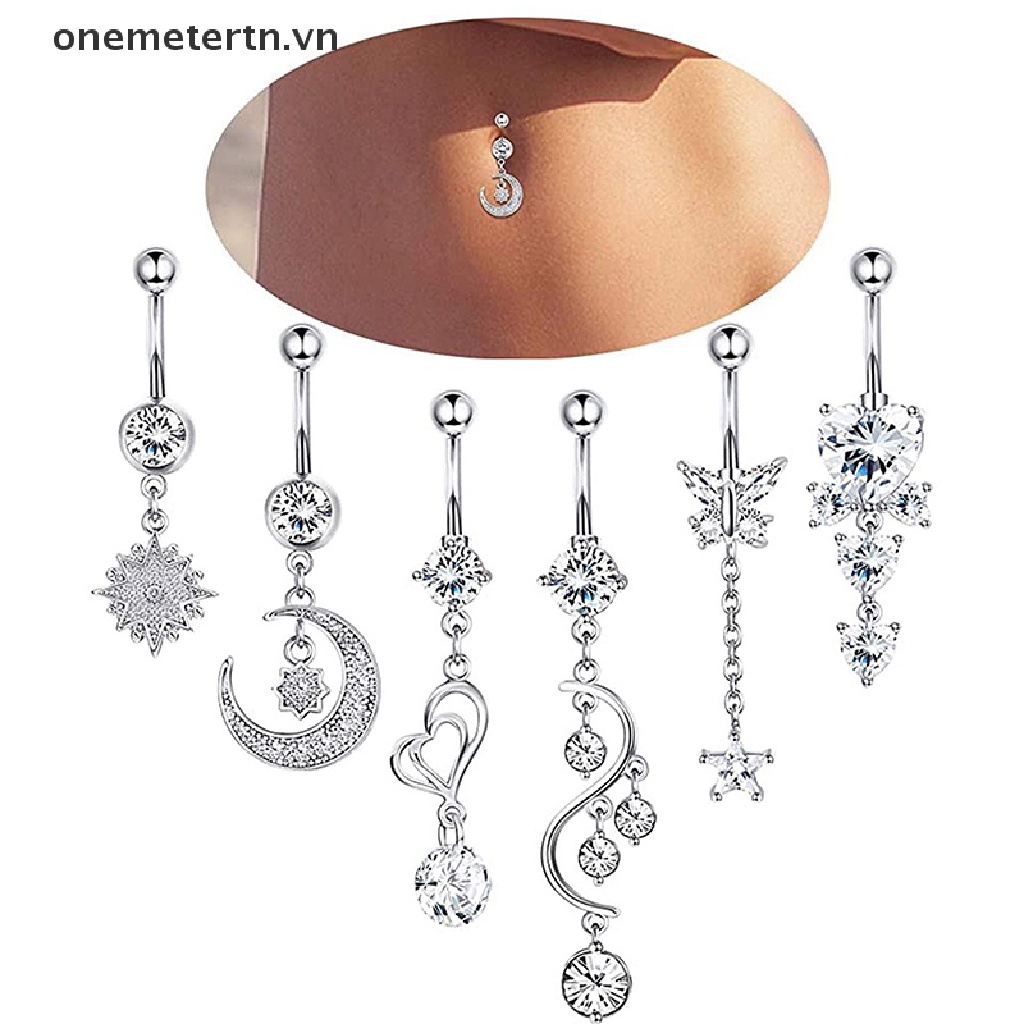 Khuyên Rốn Dạng Thanh Tạ Pha Lê 14G