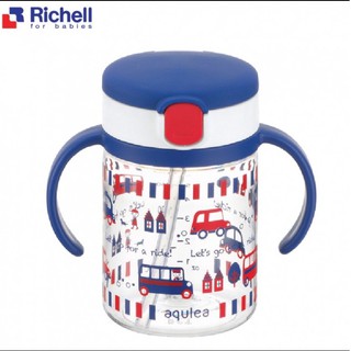 Cốc ống hút tay cầm Richell 200ml