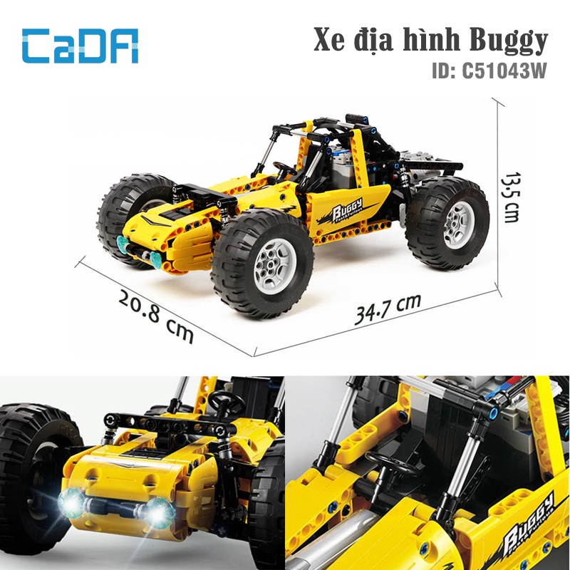 Đồ chơi lắp ráp technic mô hình Xe địa hình Buggy - Cada C51043W có điều khiển từ xa