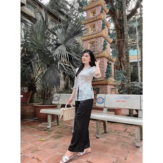 Set Bộ Bà Ba Cổ Tim