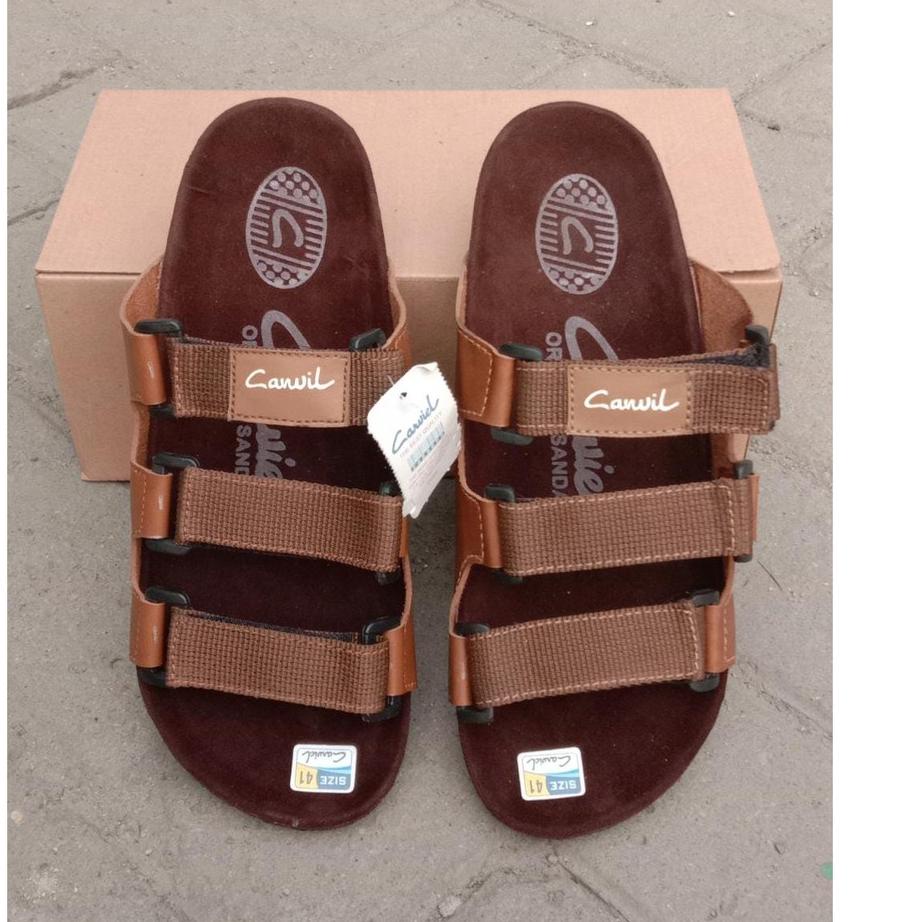 Bảo đảm giá Nghiêng... Sandal Da PUYUH BISBAN / SANDAL Sang Trọng / Carval 3 Mẫu Mới Nhất Dành Cho Nam