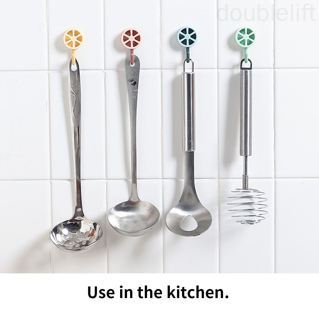 Set 5 Móc Treo Đồ Dán Tường Hình Quả Chanh Chống Thấm Nước Tiện Dụng Cho Nhà Bếp / Phòng Tắm