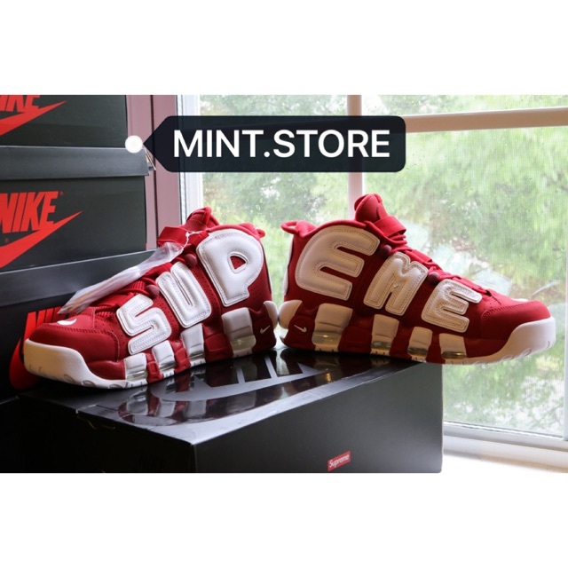 [Xả Kho] ( SALE SỐC - Video ) Giày Sneaker Uptempo Supreme Red uy tin /