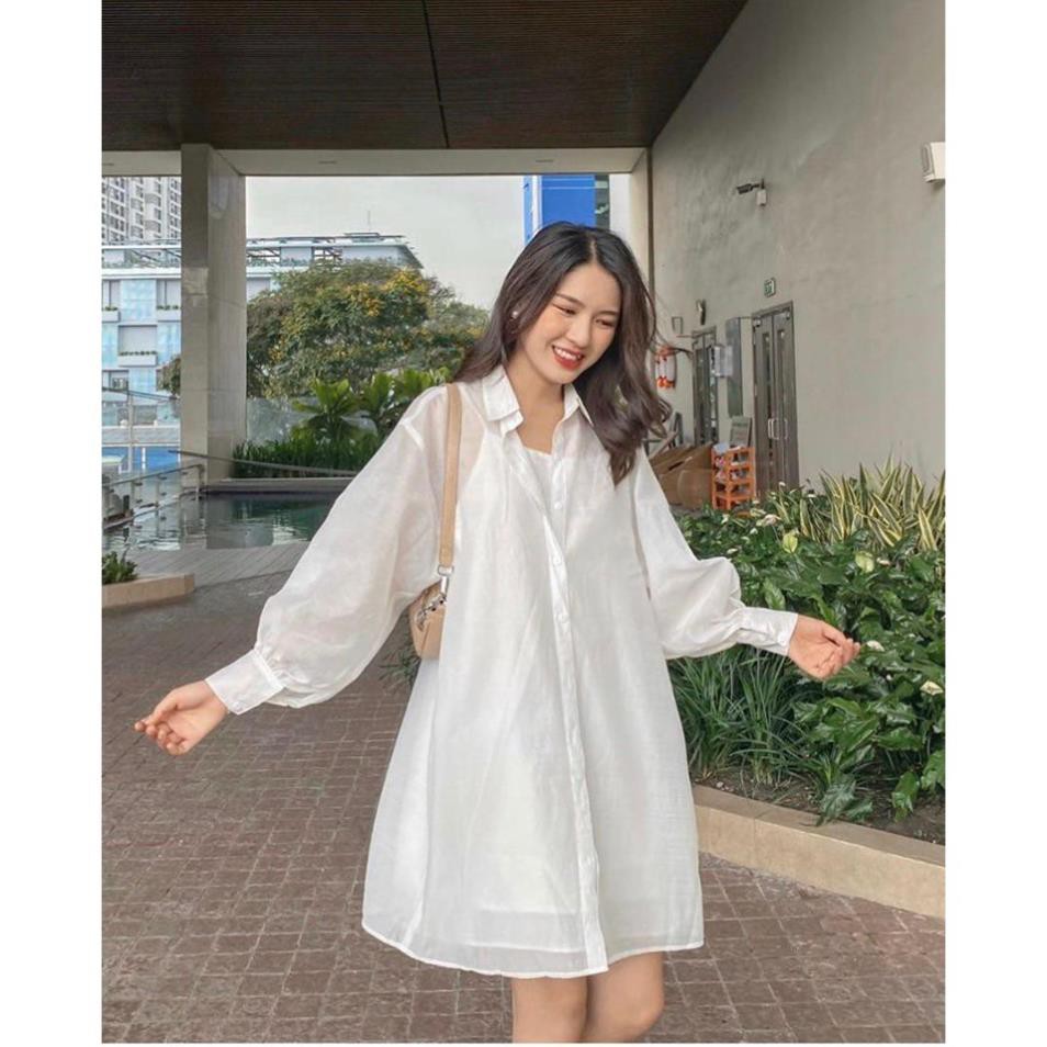 SET ĐẦM KÈM SƠ MI TRẮNG SIÊU XINH
