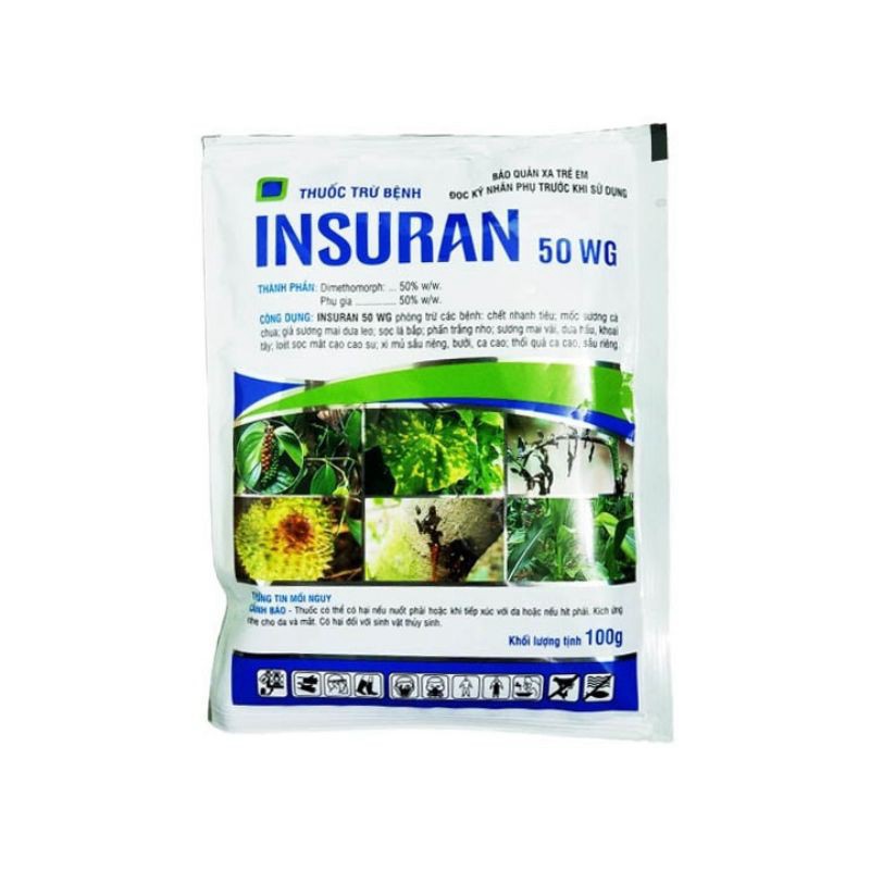 trừ bệnh cây trồng Insuran 50WG lộc trời 100g - shopphuthinh