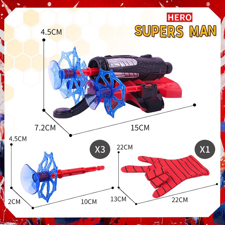 Đồ Chơi Găng Tay Người Nhện Bắn Tơ Độc Đáo Cho Bé