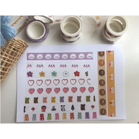 Băng dán Hàn quốc Sticker Trang Trí DIY - Washi tape phong cách Hàn