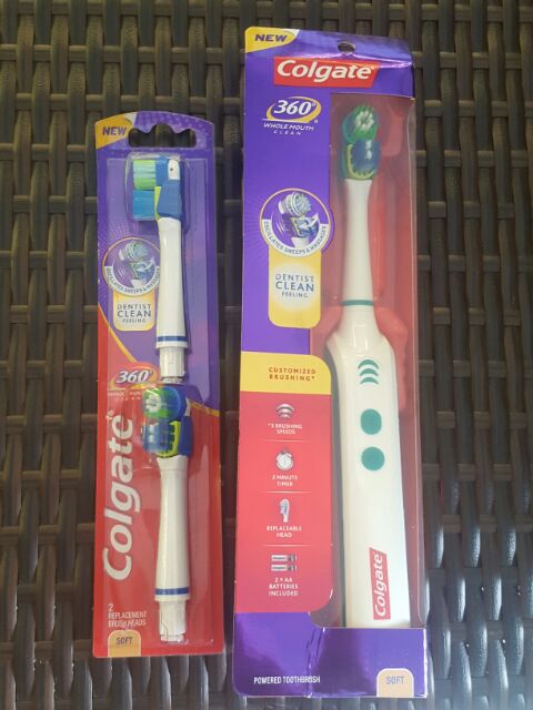 BÀN CHẢI ĐÁNH RĂNG PIN NGƯỜI LỚN Colgate Power Clean Battery Powered Toothbrush TỪ MỸ