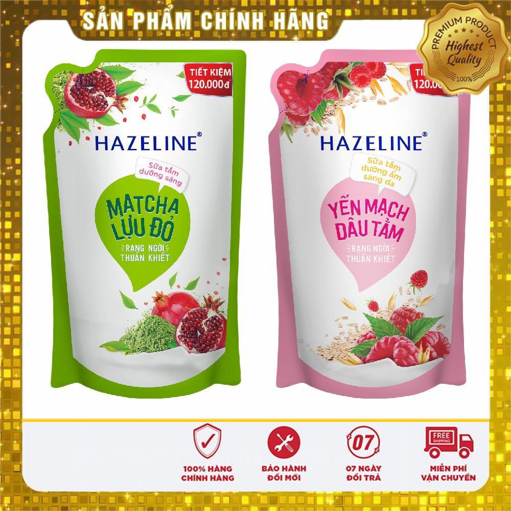 Sữa tắm Hazeline dưỡng thể làm trắng sáng da túi 1kg