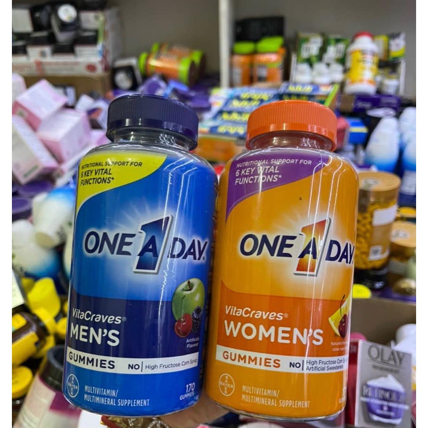 Kẹo dẻo One a Day Women Gummies 170 viên - Vitamin tổng hợp dạng viên nhai dành cho nam & nữ