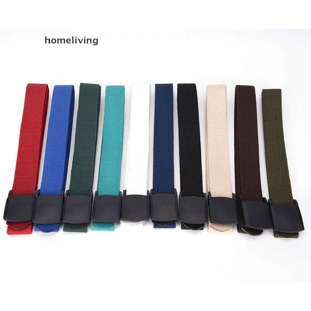 Dây Thắt Lưng Vải Canvas Màu Trơn Thời Trang Cho Nam Nữ
