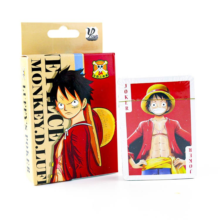 Bộ bài Tây anime onepiece Wanted Truy Nã,Rozo,luffy,chopper , bộ Tú 54 lá in hình anime manga dễ thương si