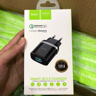 Cốc Sạc Nhanh Hoco C12Q💎CAO CẤP💎Củ Sạc Nhanh Quick Charge 3.0 18W Cực Bền, Chống Cháy Nổ - Bảo Hành Chính Hãng 1 Năm