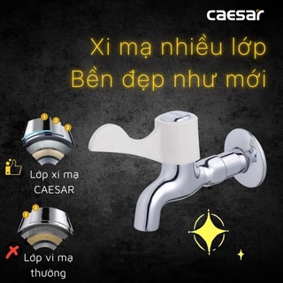 (Ảnh Thật)  Vòi Lạnh Gắn Tường CAESAR W027C