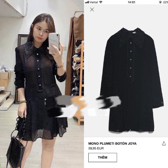 Váy zara xs hot trend cổ siêu xinh