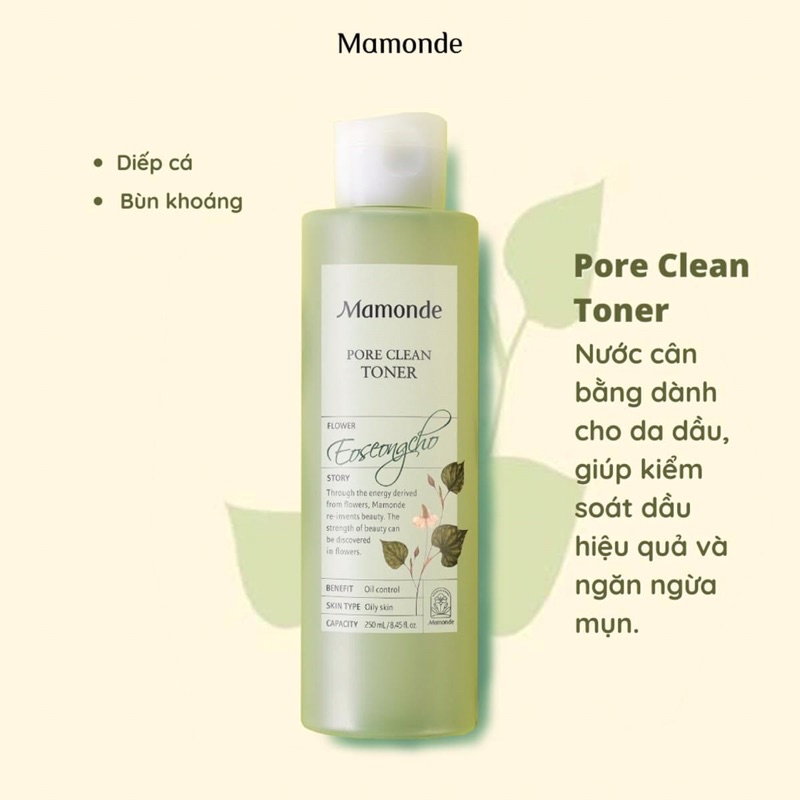 Nước hoa hồng Mamonde Pore Clean Toner 250ml