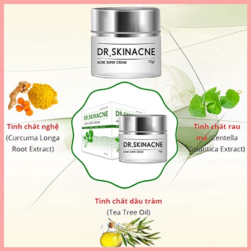 DR.SKINACNE cao cấp dưỡng trắng da, giảm mụn, xóa thâm cho mọi loại da