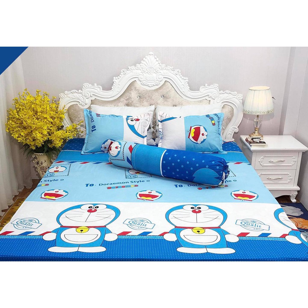 (FREESHIP) Combo 4 món bộ drap ga giường chất liệu cotton poly hàn quốc