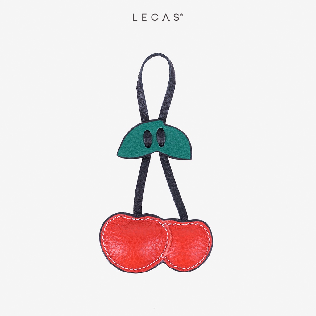 Phụ Kiện Da Bò Thật LECAS Charm Cherry