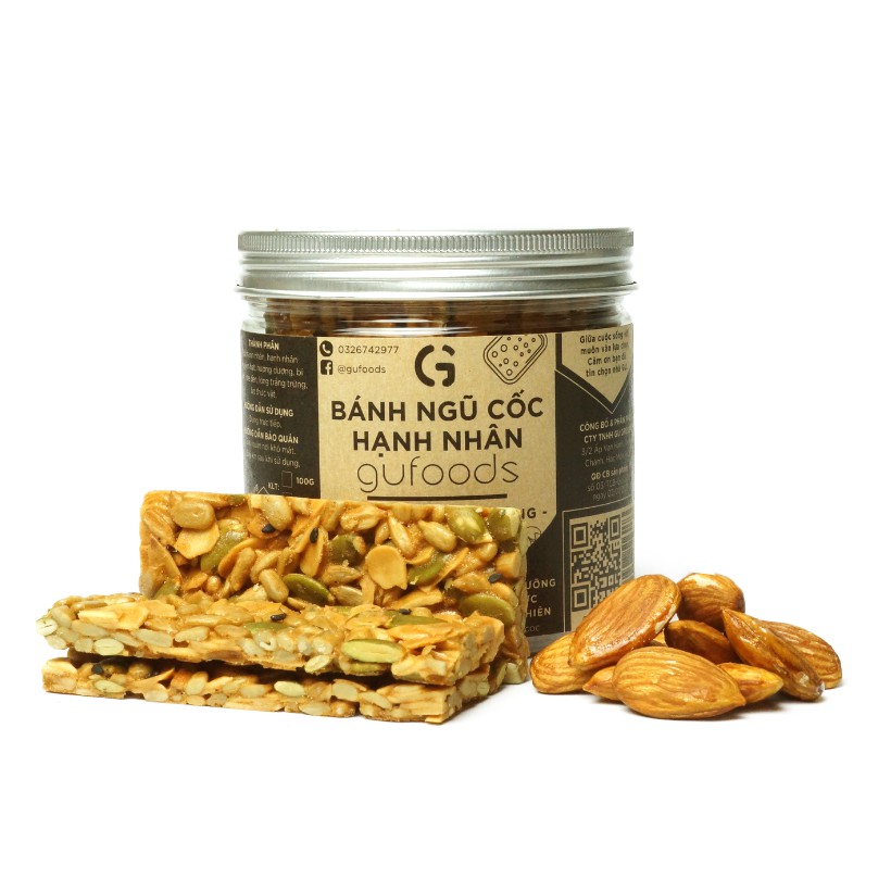 Bánh ngũ cốc hạnh nhân GUfoods (bánh ngói Tuiles) - Lành mạnh - Bổ dưỡng - Thơm ngon