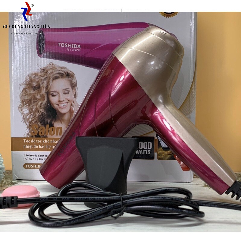 Máy sấy tóc , Máy Sấy Tóc 2 Chiều Nóng Lạnh Công Suất Lớn( tặng kèm đầu thổi) TSB 551 3000W CHẤT LƯỢNG CAO