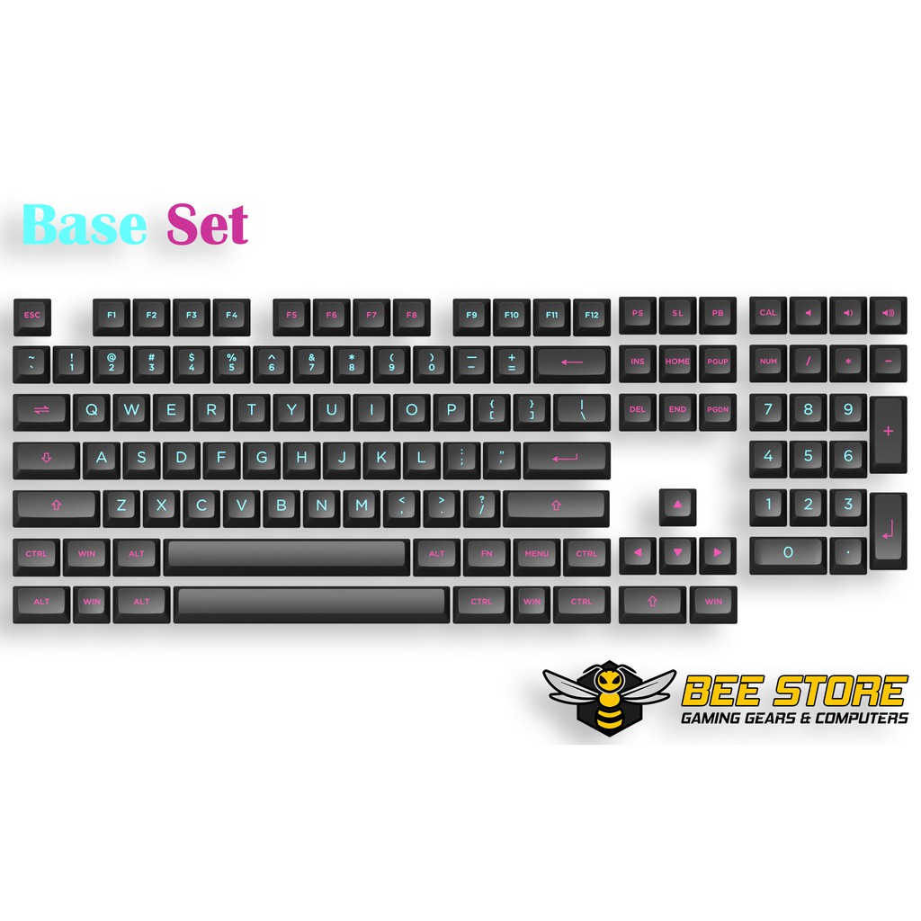 [Mã SKAMSALE03 giảm 10% đơn 200k] Keycap AKKO Midnight (PBT Double-Shot, ASA Profile, 178 nút )