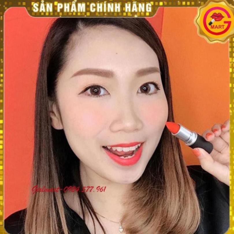 Son MAC Powder Kiss Màu 303 Style Shocked – Đỏ Cam