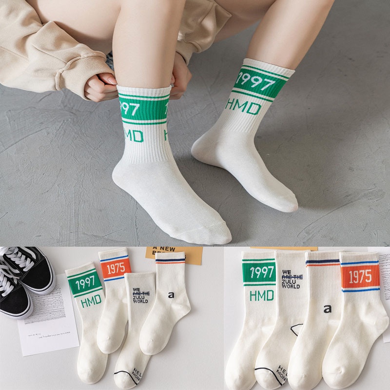 Tất vớ nam nữ thể thao cao cổ cotton phong cách hàn quốc TN15