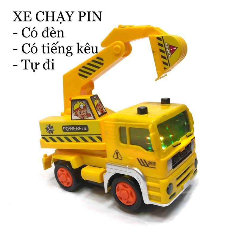 [TẶNG KÈM PIN] XE Ô TÔ CÔNG TRÌNH ĐỒ CHƠI - XE ĐÀ BẰNG NHỰA CAO CẤP CHO BÉ