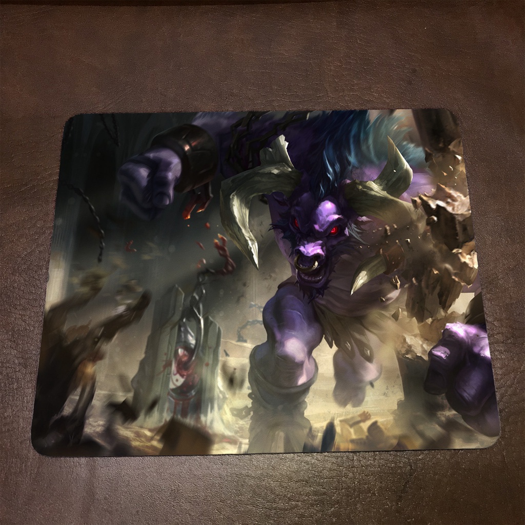 Lót chuột máy tính League of Legends ALISTAR - Mẫu 1 Mousepad cao su êm ái, nhận in theo yêu cầu