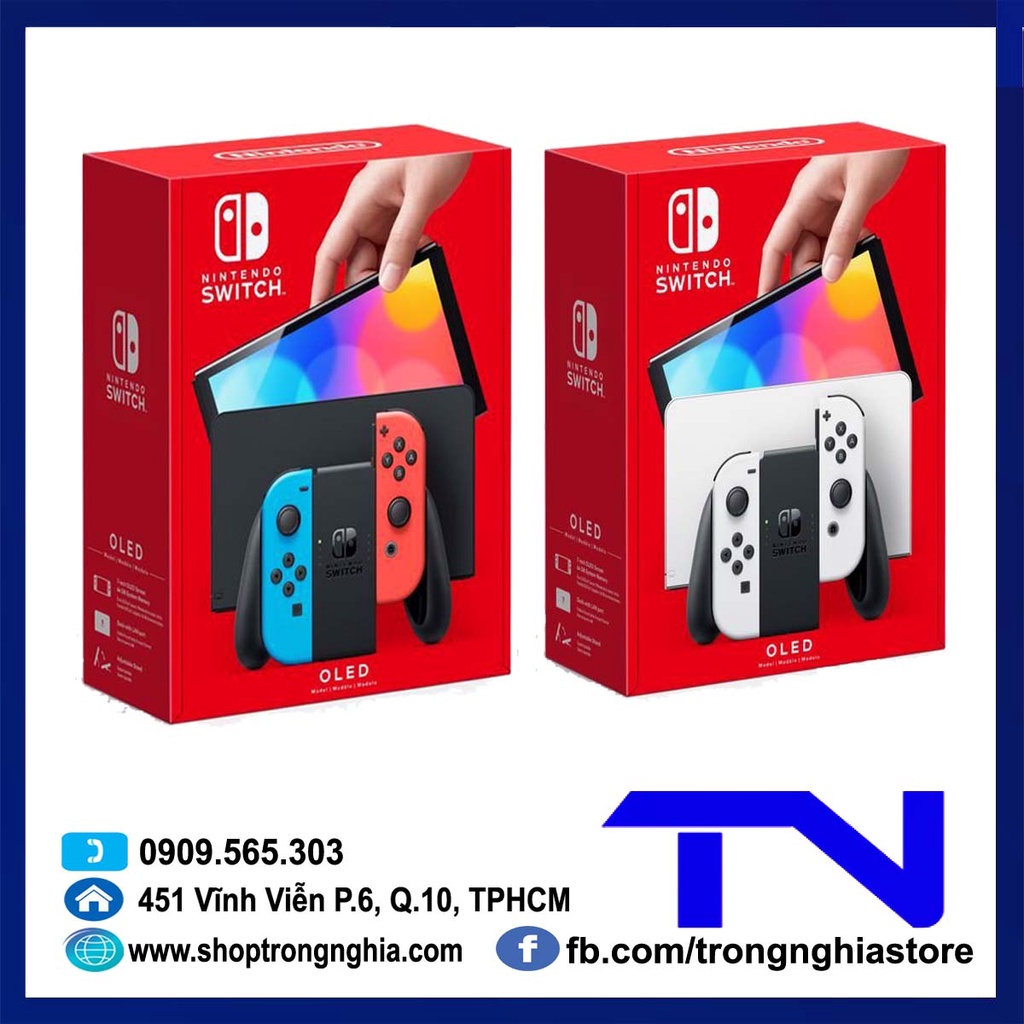 [Mã ELHAMS5 giảm 6% đơn 300K] Máy Nintendo Switch Oled - Bảo hành 12 tháng (Tùy chọn màu)+Tặng Dán Cường Lực