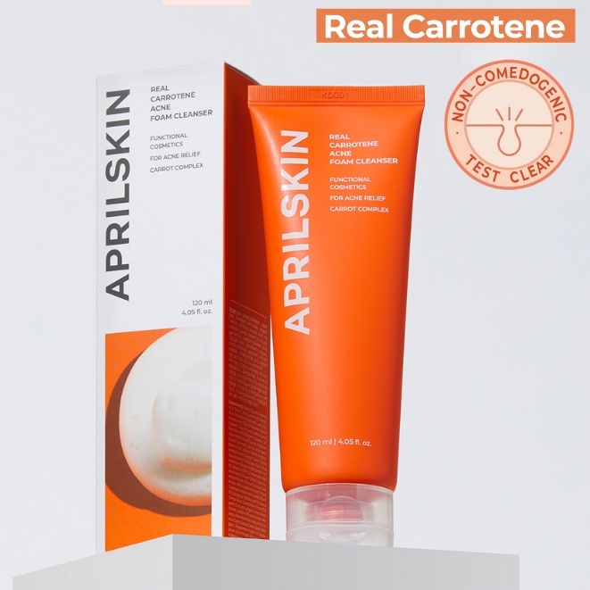 Sữa Rửa Mặt Sạch Mụn Từ Cà Rốt APRILSKIN Carrot Acne Foam Cleanser 120ml